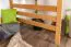 Hochbett für Kinder 120 x 190 cm | Massivholz: Buche | Natur Lackiert | umbaubar in Einzelbett | Premium-Qualität | inkl. Rollrost Abbildung