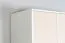 Kleiderschrank | 3 Drehtüren | 3 Schublade | 7 Fächer | mit Kleiderstange | 126 cm breit | Farbe: Weiß Abbildung