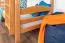 Etagenbett für Kinder 90 x 190 cm | Massivholz: Buche | Natur Lackiert | umbaubar in 2 Einzelbetten | inkl. Rollroste Abbildung