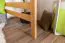 Hochbett für Kinder 120 x 190 cm | Massivholz: Buche | Natur Lackiert | umbaubar in Einzelbett | Premium-Qualität | inkl. Rollrost Abbildung