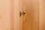 Kleiderschrank | 2 Drehtüren | 1 Schublade | 1 Fach | mit Kleiderstange | 95 cm breit | Massivholz | Farbe: Natur Abbildung