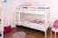 Etagenbett für Kinder 90 x 200 cm | Massivholz: Buche | Weiß Lackiert | umbaubar in 2 Einzelbetten | inkl. Rollroste Abbildung