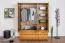 Kleiderschrank | 3 Drehtüren | 4 Schubladen | 4 Fächer | mit Kleiderstange | 154 cm breit | Massivholz | Farbe: Eiche Rustikal Abbildung