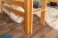 Hochbett für Kinder 120 x 190 cm | Massivholz: Buche | Natur Lackiert | umbaubar in Einzelbett | Premium-Qualität | inkl. Rollrost Abbildung