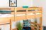 Hochbett für Kinder 90 x 190 cm | Massivholz: Buche | Natur Lackiert | umbaubar in Einzelbett | Premium-Qualität | inkl. Rollrost Abbildung