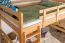 Hochbett für Kinder 120 x 190 cm | Massivholz: Buche | Natur Lackiert | umbaubar in Einzelbett | Premium-Qualität | inkl. Rollrost Abbildung