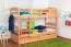 90 x 200 cm Etagenbett mit Stauraum / 2 Schubladen für Kinder Massivholz: Buche | Natur Lackiert | umbaubar in 2 Einzelbetten | Premium-Qualität | inkl. Rollroste Abbildung
