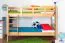 Etagenbett für Kinder 90 x 200 cm | Massivholz: Buche | Natur Lackiert | umbaubar in 2 Einzelbetten | inkl. Rollroste Abbildung