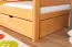 Etagenbett mit Stauraum / 2 Schubladen für Jugendliche 90 x 200 cm | Massivholz: Buche | Natur Lackiert | umbaubar in 2 Einzelbetten | Premium-Qualität | inkl. Rollroste Abbildung