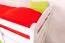 Etagenbett für Kinder 90 x 200 cm | Massivholz: Buche | Weiß Lackiert | umbaubar in 2 Einzelbetten | inkl. Rollroste Abbildung