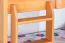 Etagenbett für Kinder 90 x 200 cm | Massivholz: Buche | Natur Lackiert | umbaubar in 2 Einzelbetten | inkl. Rollroste Abbildung