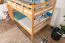 Etagenbett für Kinder 140 x 200 cm | Massivholz: Buche | Natur Lackiert | umbaubar in 2 Einzelbetten | inkl. Rollroste Abbildung