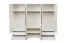 Kleiderschrank | 6 Drehtüren | 4 Schubladen | 5 Fächer | mit 3 Kleiderstangen | 277 cm breit | Farbe: Weiß Abbildung