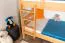 Etagenbett für Kinder 90 x 200 cm | Massivholz: Buche | Natur Lackiert | umbaubar in 2 Einzelbetten | inkl. Rollroste Abbildung