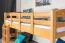 Etagenbett für Kinder 90 x 190 cm | Massivholz: Buche | Natur Lackiert | umbaubar in 2 Einzelbetten | inkl. Rollroste Abbildung