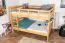 Etagenbett für Kinder 140 x 200 cm | Massivholz: Buche | Natur Lackiert | umbaubar in 2 Einzelbetten | inkl. Rollroste Abbildung