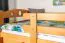Etagenbett für Kinder 90 x 190 cm | Massivholz: Buche | Natur Lackiert | umbaubar in 2 Einzelbetten | inkl. Rollroste Abbildung