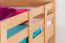 Etagenbett für Kinder 90 x 200 cm | Massivholz: Buche | Natur Lackiert | umbaubar in 2 Einzelbetten | inkl. Rollroste Abbildung