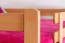 Hochbett für Kinder 120 x 200 cm | Massivholz: Buche | Natur Lackiert | umbaubar in Einzelbett | Premium-Qualität | inkl. Rollrost Abbildung