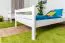 Etagenbett für Kinder 120 x 190 cm | Massivholz: Buche | Weiß Lackiert | umbaubar in 2 Einzelbetten | inkl. Rollroste Abbildung
