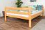 Hochbett für Kinder 140 x 200 cm | Massivholz: Buche | Natur Lackiert | umbaubar in Einzelbett | Premium-Qualität | inkl. Rollrost Abbildung