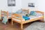Etagenbett für Kinder 90 x 200 cm | Massivholz: Buche | Natur Lackiert | umbaubar in 2 Einzelbetten | inkl. Rollroste Abbildung