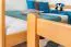 Doppelbett-Etagenbett für bis zu 4 Personen160 x 200 cm | Massivholz: Buche | Natur Lackiert | umbaubar in zwei Einzelbetten | Premium-Qualität | inkl. Rollroste Abbildung