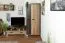 Schmaler 80 cm breiter Kleiderschrank mit 2 Türen | Farbe: Braun Abbildung
