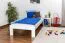 Bettrahmen für Kinder / Kinderbett 90 x 200 cm | Massivholz: Kiefer | Weiß Lackiert Abbildung