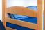 90 x 200 cm Etagenbett mit Stauraum / 2 Schubladen für Kinder Massivholz: Buche | Natur Lackiert | umbaubar in 2 Einzelbetten | Premium-Qualität | inkl. Rollroste Abbildung