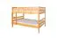 Etagenbett für Kinder 140 x 200 cm | Massivholz: Buche | Natur Lackiert | umbaubar in 2 Einzelbetten | inkl. Rollroste Abbildung
