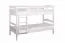 Etagenbett für Kinder 90 x 190 cm | Massivholz: Buche | Weiß Lackiert | umbaubar in 2 Einzelbetten | inkl. Rollroste Abbildung
