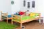 90 x 200 cm Stockbett mit Stauraum / 2 Schubkästen für Kinder Massivholz: Buche | Natur Lackiert | umbaubar in 2 Einzelbetten | Premium-Qualität | inkl. Rollroste Abbildung