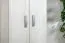 Kleiderschrank | 2 Drehtüren | 1 Schublade | 8 Fächer | mit Kleiderstange | 50 cm breit | Farbe: Weiß Abbildung