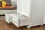 Kleiderschrank | 2 Drehtüren | 2 Schubladen | 1 Fach | mit Kleiderstange | 80 cm breit | Massivholz | Farbe: Weiß Abbildung