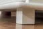 Kleiderschrank | 3 Drehtüren | 4 Schubladen | 3 Fächer | mit Kleiderstange | 133 cm breit | Massivholz | Farbe: Weiß Abbildung