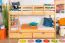 Etagenbett mit Stauraum / 2 Schubladen für Jugendliche 90 x 200 cm | Massivholz: Buche | Natur Lackiert | umbaubar in 2 Einzelbetten | Premium-Qualität | inkl. Rollroste Abbildung