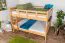 Doppelbett-Etagenbett für bis zu 4 Personen160 x 200 cm | Massivholz: Buche | Natur Lackiert | umbaubar in zwei Einzelbetten | Premium-Qualität | inkl. Rollroste Abbildung