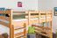 Hochbett für Kinder 120 x 190 cm | Massivholz: Buche | Natur Lackiert | umbaubar in Einzelbett | Premium-Qualität | inkl. Rollrost Abbildung