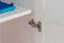 Kleiderschrank | 3 Drehtüren | 2 Schubladen | 4 Fächer | mit Kleiderstange | 133 cm breit | Massivholz | Farbe: Weiß Abbildung