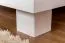 Kleiderschrank | 2 Drehtüren | 2 Schubladen | 1 Fach | mit Kleiderstange | 80 cm breit | Massivholz | Farbe: Weiß Abbildung