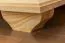 Kleiderschrank | 3 Drehtüren | 5 Fächer | 2 Schubladen | mit Kleiderstange | 133 cm breit | Massivholz | Farbe: Natur Abbildung