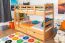 Etagenbett mit Stauraum / 2 Schubladen für Jugendliche 90 x 200 cm | Massivholz: Buche | Natur Lackiert | umbaubar in 2 Einzelbetten | Premium-Qualität | inkl. Rollroste Abbildung