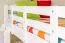 Etagenbett für Kinder 90 x 200 cm | Massivholz: Buche | Weiß Lackiert | umbaubar in 2 Einzelbetten | inkl. Rollroste Abbildung