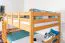 Etagenbett für Kinder 140 x 200 cm | Massivholz: Buche | Natur Lackiert | umbaubar in 2 Einzelbetten | inkl. Rollroste Abbildung