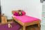 Massivholz Bettgestell Eiche 100 x 200 cm geölt Abbildung
