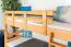 Stockbett für Kinder 90 x 190 cm | Massivholz: Buche | Natur Lackiert | umbaubar in 2 Einzelbetten | inkl. Rollroste Abbildung