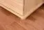 Kleiderschrank | 3 Drehtüren | 2 Schubladen | 4 Fächer | mit Kleiderstange | 123 cm breit | Massivholz | Farbe: Natur Abbildung