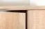 Schmaler Kleiderschrank | 2 Drehtüren | 1 Schublade | 8 Fächer | mit Kleiderstange | 50 cm breit | Farbe: Braun Abbildung