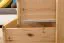 Kleiderschrank | 2 Drehtüren | 2 Schubladen | 4 Fächer | mit Kleiderstange | 80 cm breit | Massivholz | Farbe: Natur Abbildung